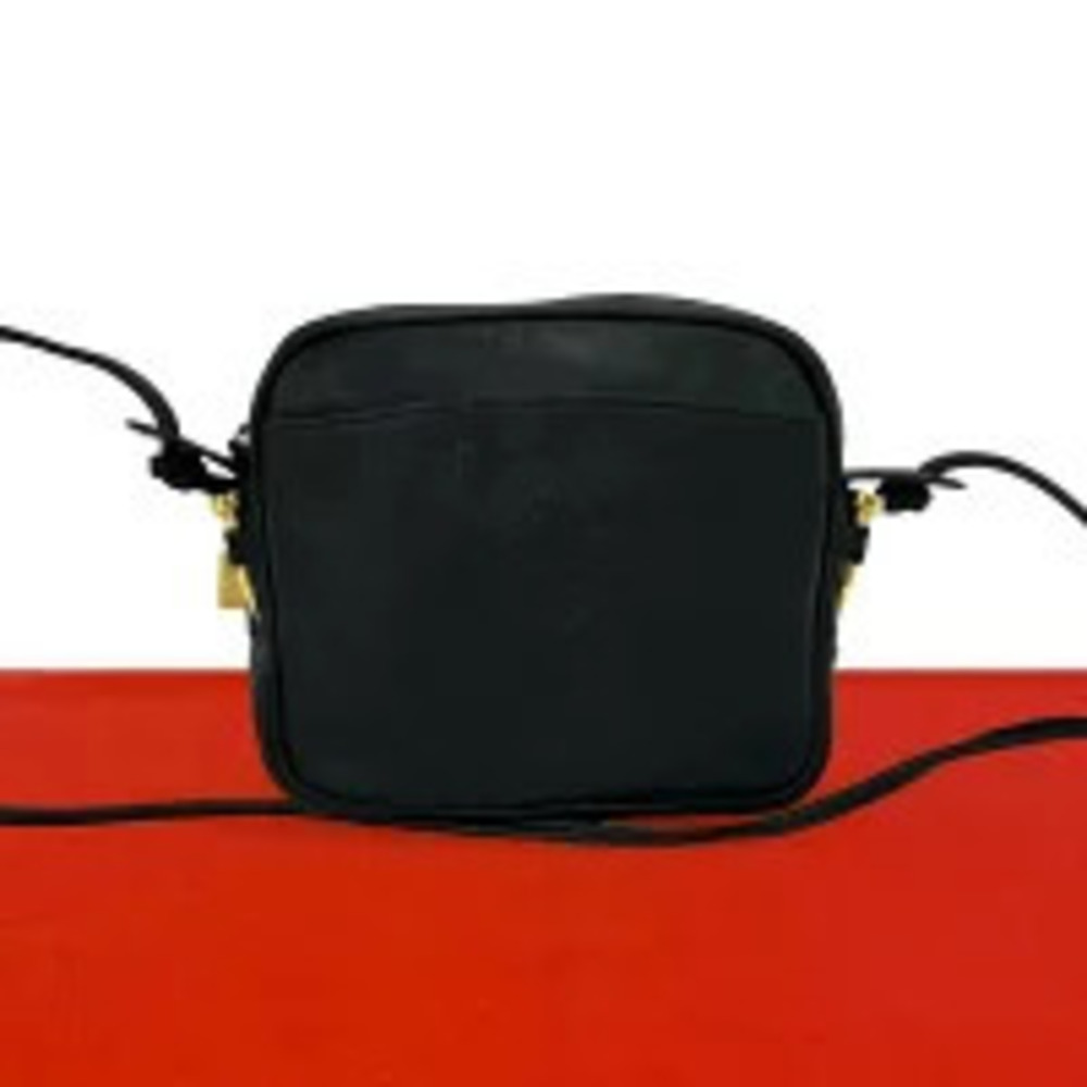 Loewe Anagram Leather Sacoche Pouch Shoulder Bag Black